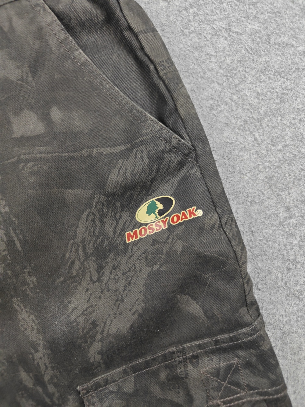 Mossy Oak Pants Mens 32x34 Black Cargo Camouflage Relaxed Fit Elastic Waist - Picture 3 of 12